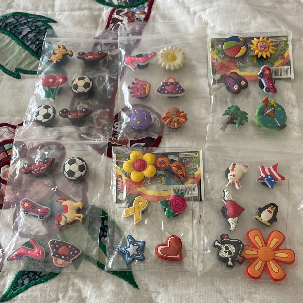 New Fun Assorted Shoe Clog Charms Plugs Lot of 36